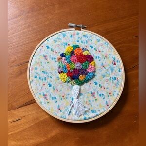 Vibrant Balloon Embroidery Art Piece